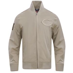 NWT Pro Standard Chicago Bears Bomber Jacket Taupe Size XL NFL Licensed